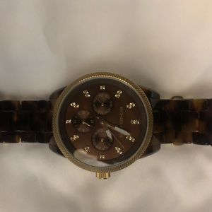 Michael Kors tortoise shell watch